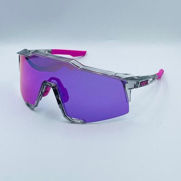 100% Speedcraft Other - 100% Speedcraft Tokyo Night Translucent Purple Multilayer Mirror Sunglasses NEW!